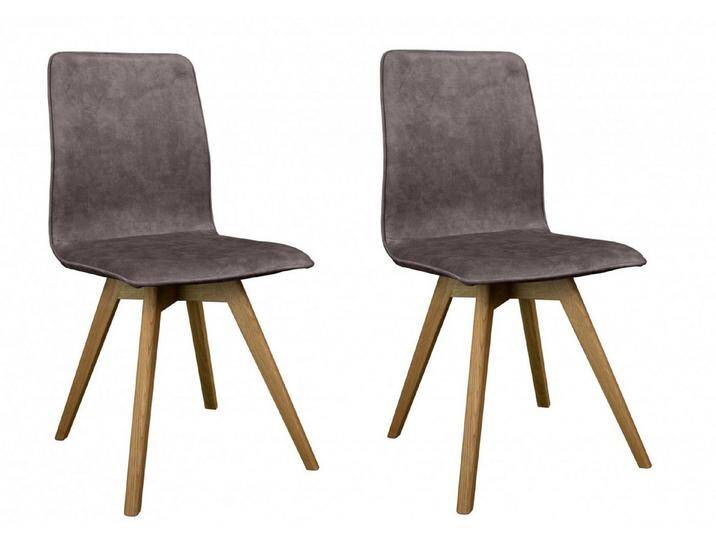 andas Esszimmerstuhl Rania (Set, 2 St), Massivholzgestell, mit Keder, braun, braun von andas