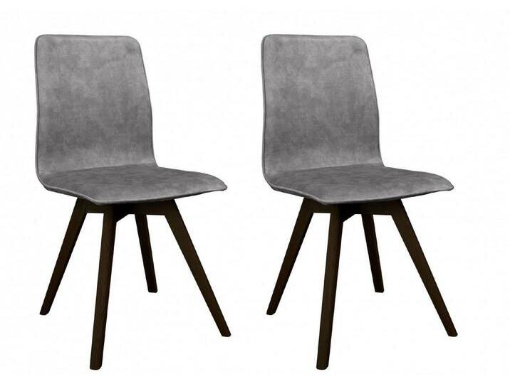 andas Esszimmerstuhl Rania (Set, 2 St), Massivholzgestell, mit Keder, grau, hellgrau von andas