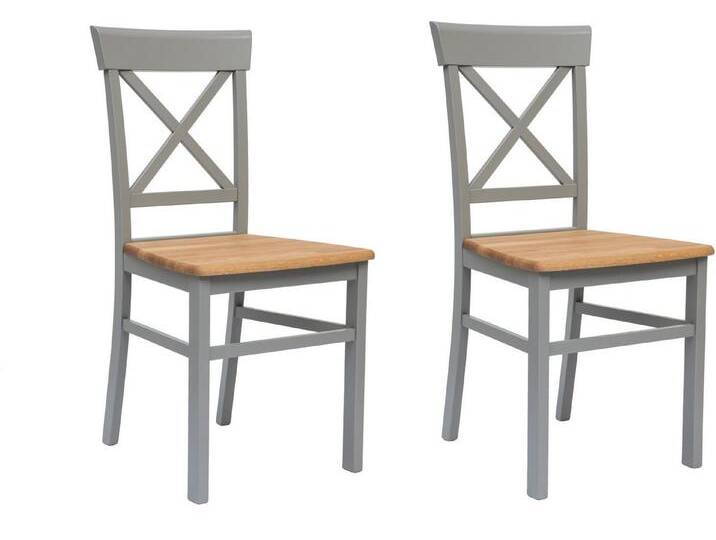 andas Esszimmerstuhl Tatra TOPSELLER (Set, 2 St), Holzstuhl im 2er, 4er oder 6er-Set, Küchenstuhl Landhaus, grau, hellgrau von andas