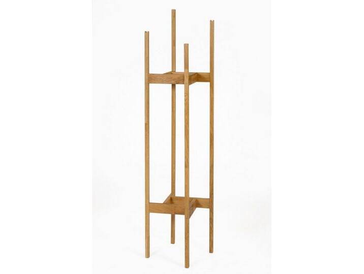 andas Garderobenständer, im skandinavian Design, aus keilverzinkter massiver Eiche, FSC®, beige von andas