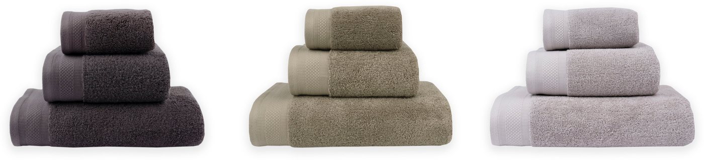 andas Handtuch Set »Teodora« flauschige Hotel-Qualität, Frottier (Set, 3-St), Premium Handtuch, Duschtuch, Gästetuch aus Bio-Baumwolle 600gr/m² von andas