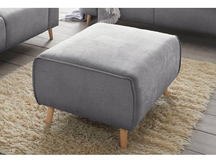 andas Hocker Janek, mit Keder in scandinavischem Design, grau, grau andas Hocker Janek, mit Keder in scandinavischem Design, grau, grau von andas
