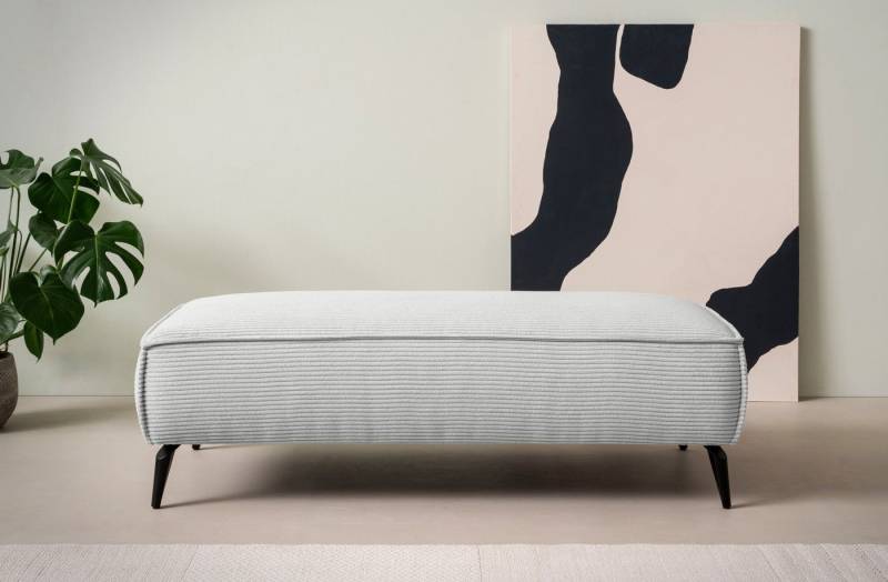 Home affaire Hocker TVINNU, mit Kedernaht, Cord u. Flachgewebe, zur Serie TVINNU, gemütlicher Sitzkomfort, rechteckig, schwarze Füße Home affaire Hocker TVINNU, mit Kedernaht, Cord u. Flachgewebe, zur Serie TVINNU, gemütlicher Sitzkomfort, rechteckig, schwarze Füße von Home affaire