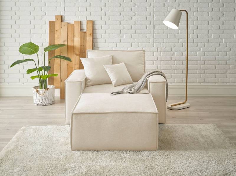 andas Loveseat Finnley (2-St), Loveseat und Hocker im Set, passend zur Polster-Serie Finnley von andas