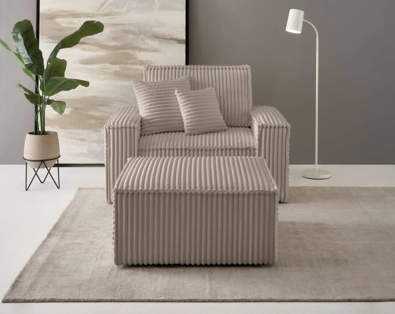 andas Loveseat Finnley (2-St), Loveseat und Hocker im Set, passend zur Polster-Serie Finnley von andas