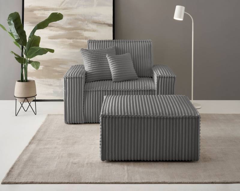 andas Loveseat Finnley (2-St), Loveseat und Hocker im Set, passend zur Polster-Serie Finnley von andas