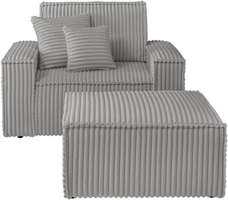 andas Loveseat Finnley (2-St), Loveseat und Hocker im Set, passend zur Polster-Serie Finnley von andas