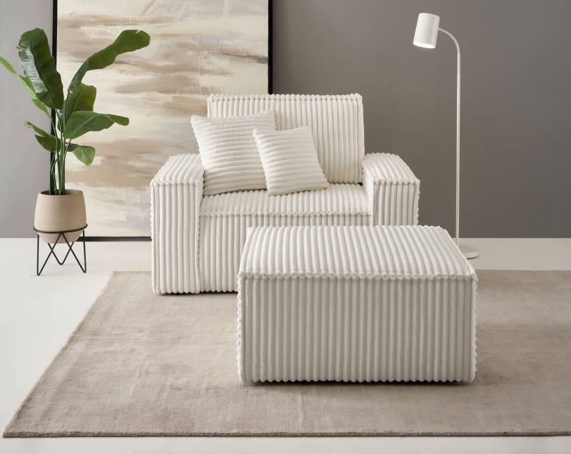 andas Loveseat Finnley (2-St), Loveseat und Hocker im Set, passend zur Polster-Serie Finnley von andas