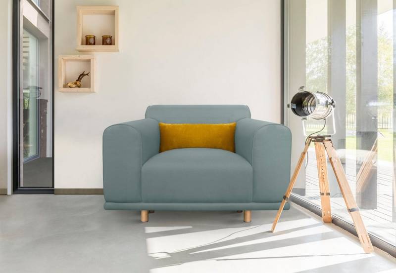 andas Loveseat Maroon Sessel, in skandinavischem Design, mit losem Kissen von andas