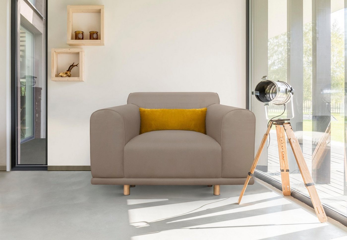 andas Loveseat Maroon Sessel, in skandinavischem Design, mit losem Kissen andas Loveseat Maroon Sessel, in skandinavischem Design, mit losem Kissen von andas