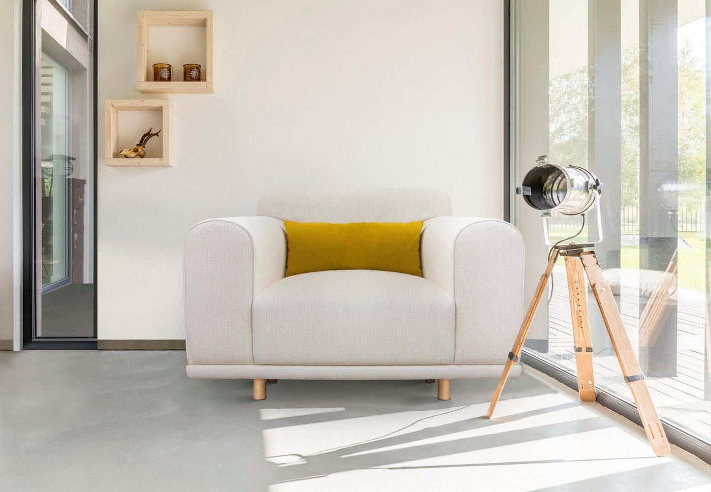 andas Loveseat Maroon Sessel, in skandinavischem Design, mit losem Kissen andas Loveseat Maroon Sessel, in skandinavischem Design, mit losem Kissen von andas