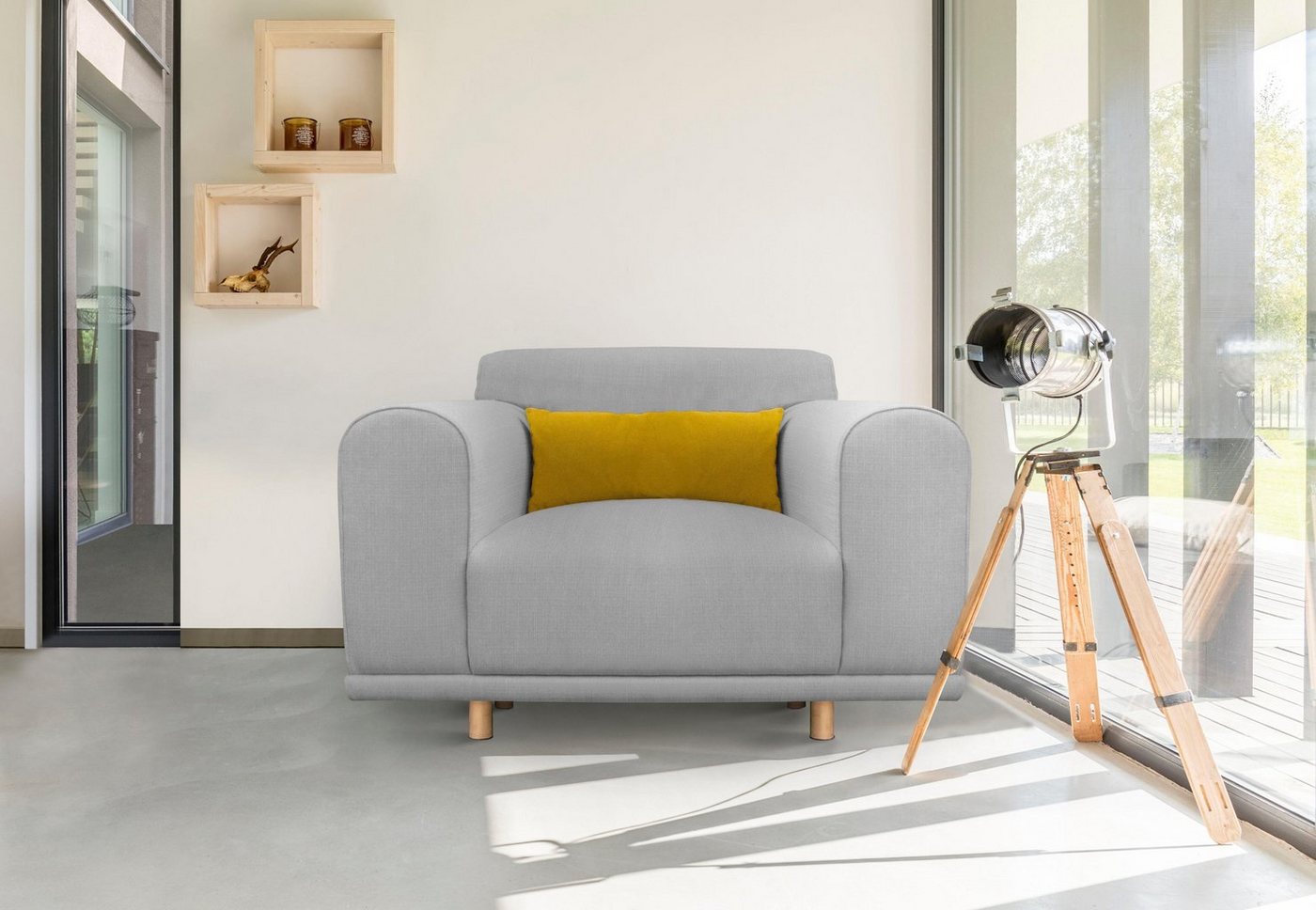 andas Loveseat Maroon Sessel, in skandinavischem Design, mit losem Kissen andas Loveseat Maroon Sessel, in skandinavischem Design, mit losem Kissen von andas