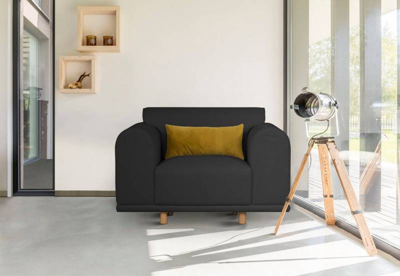 andas Loveseat Maroon Sessel, in skandinavischem Design, mit losem Kissen von andas