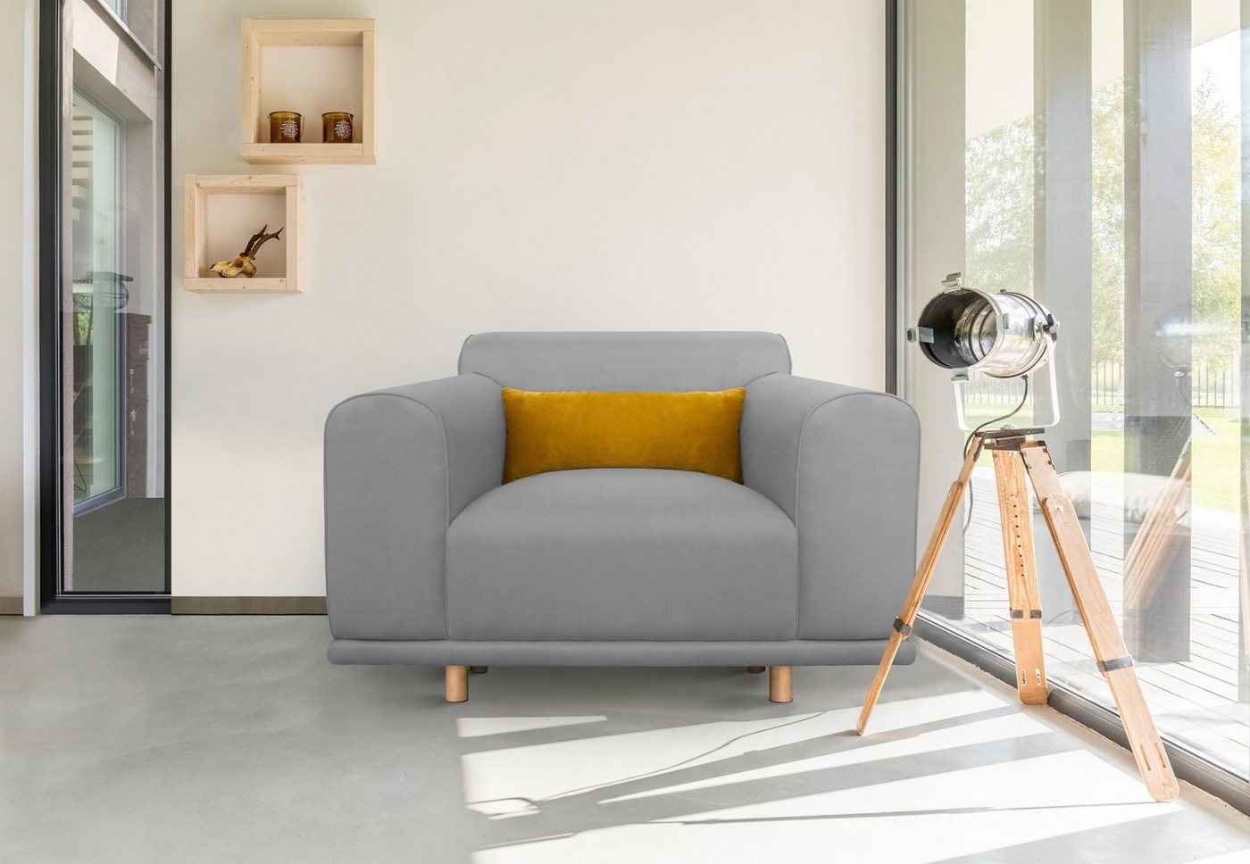 andas Loveseat Maroon Sessel, in skandinavischem Design, mit losem Kissen andas Loveseat Maroon Sessel, in skandinavischem Design, mit losem Kissen von andas