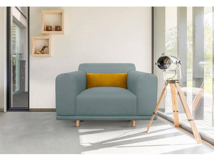 andas Loveseat Maroon Sessel, in skandinavischem Design, mit losem Kissen, blau, petrol von andas