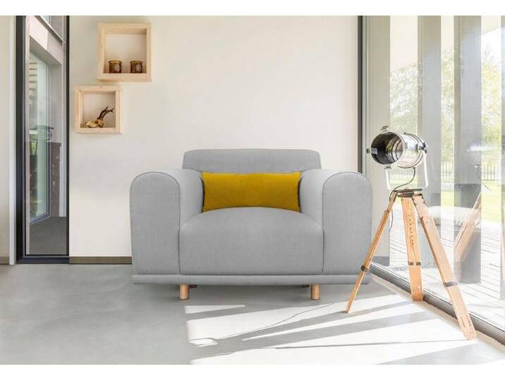 andas Loveseat Maroon Sessel, in skandinavischem Design, mit losem Kissen, grau, hellgrau von andas