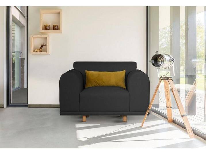 andas Loveseat Maroon Sessel, in skandinavischem Design, mit losem Kissen, schwarz, schwarz andas Loveseat Maroon Sessel, in skandinavischem Design, mit losem Kissen, schwarz, schwarz von andas