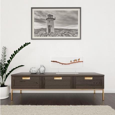 andas Lowboard, Kommode, Holzfurnier aus Walnussbaum, skandinavisches Design von andas