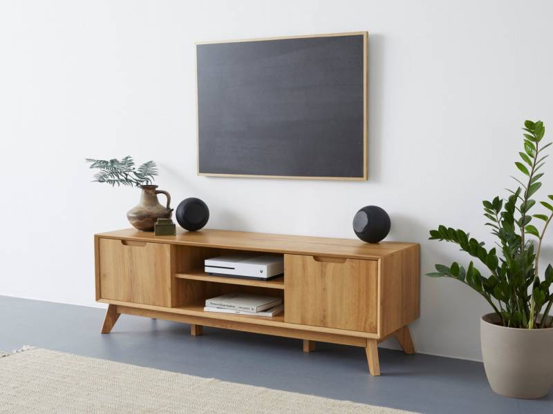 andas Lowboard Pandrup, Kommode mit 3 Einlegeböden und Kabeldurchführung, B:135 cm von andas