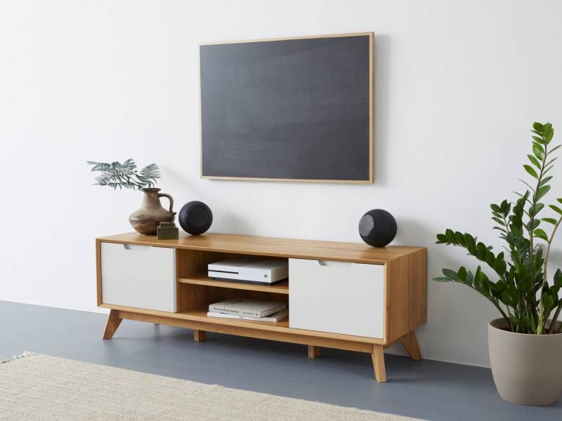 andas Lowboard Pandrup, Kommode mit 3 Einlegeböden und Kabeldurchführung, B:135 cm von andas
