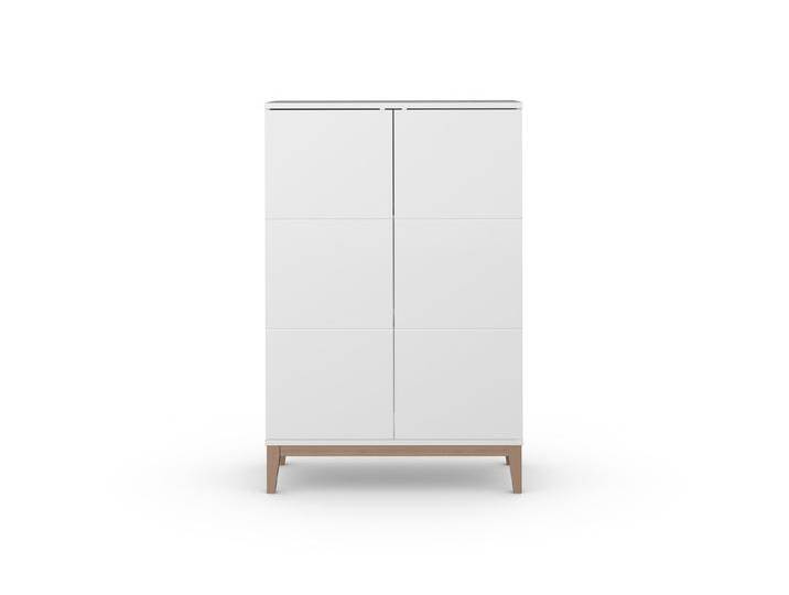 andas Midischrank Maryd, 80 cm breit, 121 cm hoch, weiß, Wotan Eiche, Push-to-open, FSC-zertifiziert andas Midischrank Maryd, 80 cm breit, 121 cm hoch, weiß, Wotan Eiche, Push-to-open, FSC-zertifiziert von andas