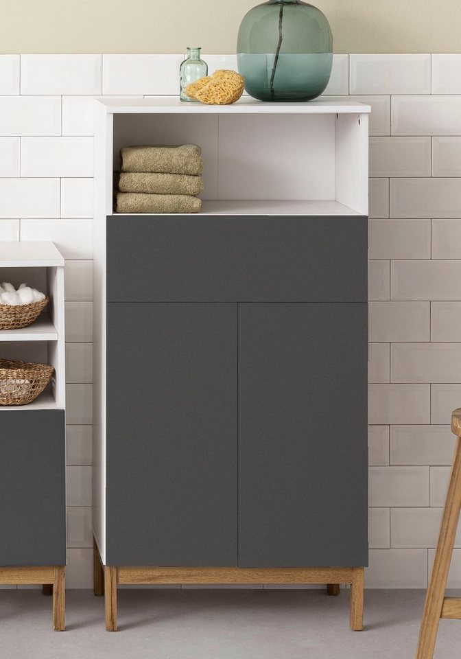 welltime Midischrank Stian mit 2 Einlegeböden hinter den Türenpaar, Breite 60 cm, Höhe 120,5 cm von welltime