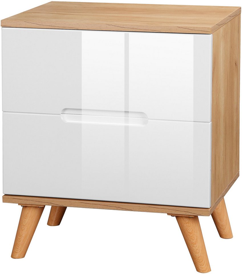 andas Nachtschrank Lund Nachttisch Beistellschrank Kommode mit Hochglanzfronten Nachtkommode mit 2 Schubladen Bestseller im skandinavischem Design andas Nachtschrank Lund Nachttisch Beistellschrank Kommode mit Hochglanzfronten Nachtkommode mit 2 Schubladen Bestseller im skandinavischem Design von andas