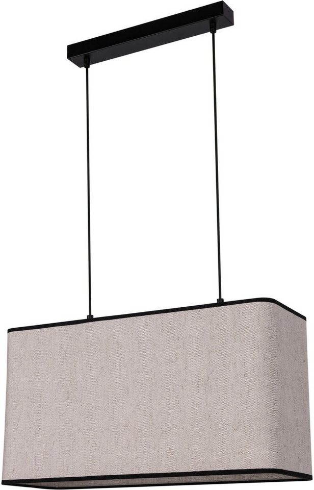 andas Pendelleuchte Virrat, im skandinavischen Stil, Leuchtmittel wechselbar, Pendellampe mit Leinenschirm, im zeitlosen Design, Made in Europe von andas