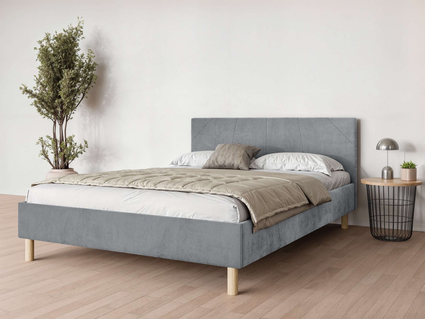 andas Polsterbett Albybyn, Bettgestell mit Kopfteil und Lattenrost, in 2 Breiten, ohne Bettkasten und Matratze, in 2 Breiten- 140 und 160 cm andas Polsterbett Albybyn, Bettgestell mit Kopfteil und Lattenrost, in 2 Breiten, ohne Bettkasten und Matratze, in 2 Breiten- 140 und 160 cm von andas