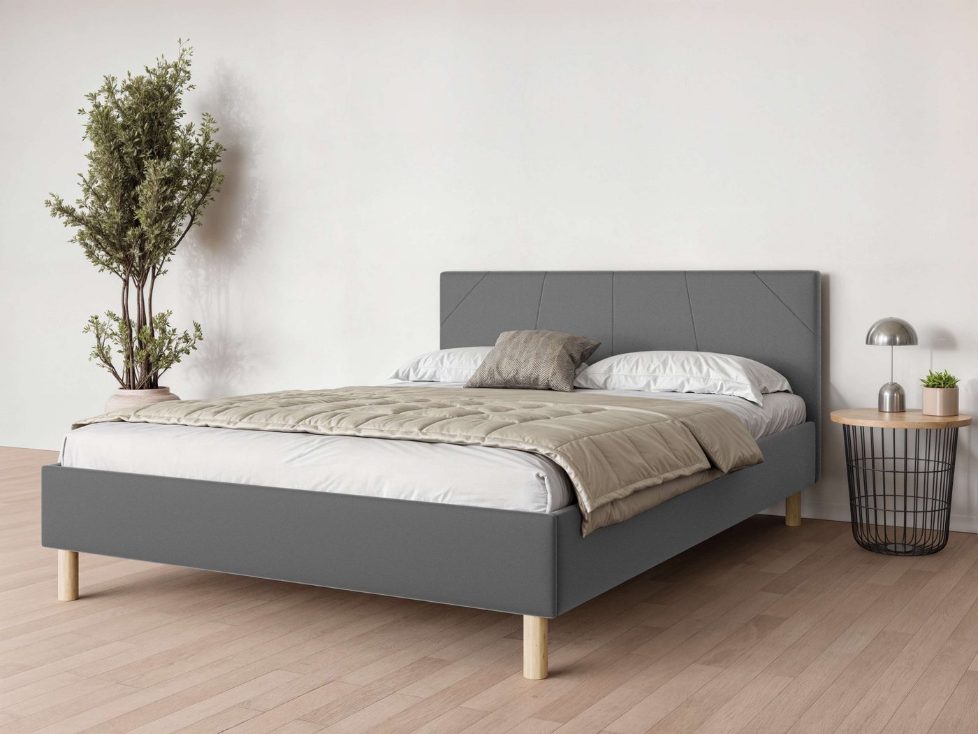 andas Polsterbett Albybyn, Bettgestell mit Kopfteil und Lattenrost, in 2 Breiten, ohne Bettkasten und Matratze, in 2 Breiten- 140 und 160 cm andas Polsterbett Albybyn, Bettgestell mit Kopfteil und Lattenrost, in 2 Breiten, ohne Bettkasten und Matratze, in 2 Breiten- 140 und 160 cm von andas