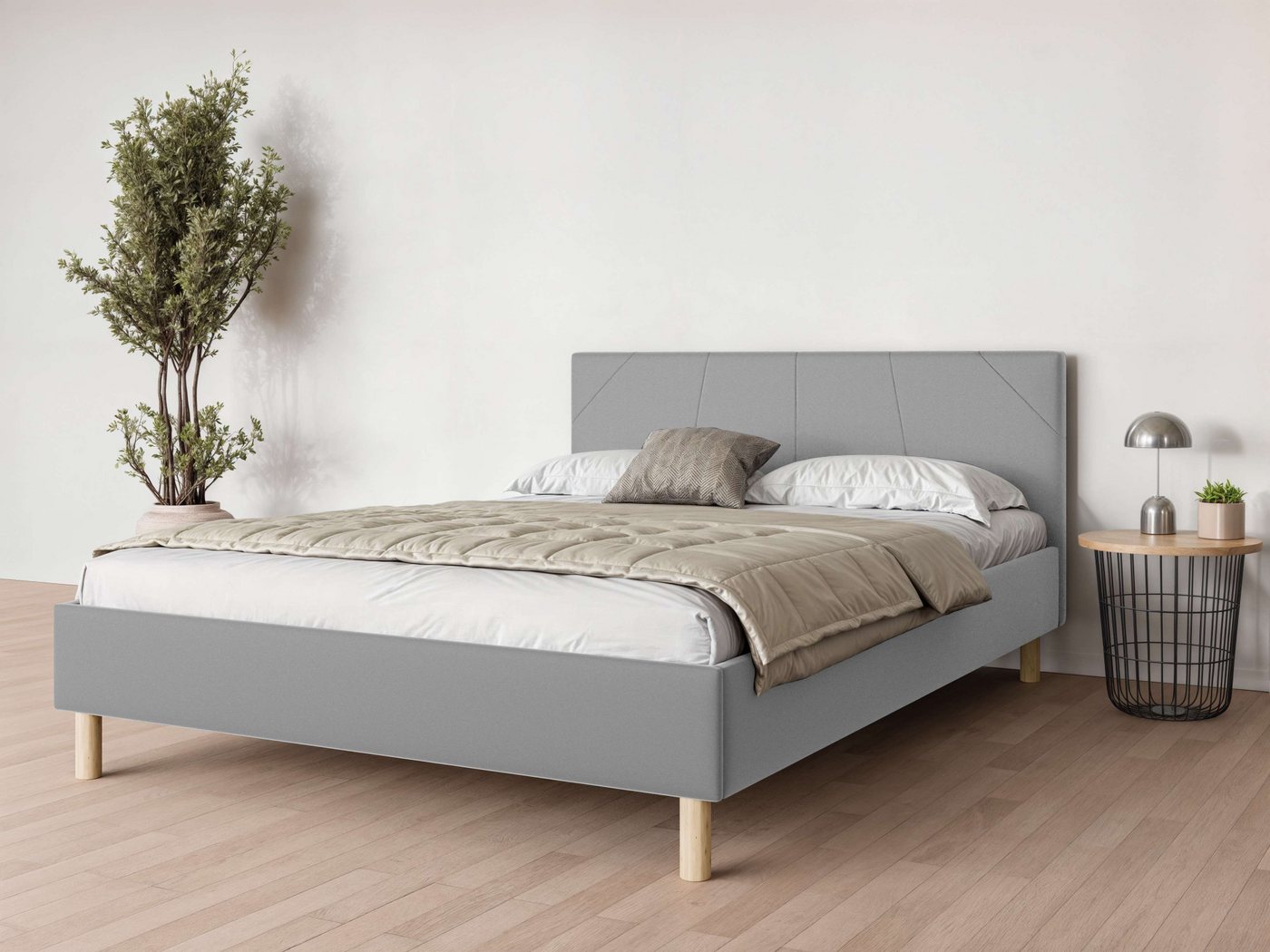 andas Polsterbett Albybyn, Bettgestell mit Kopfteil und Lattenrost, in 2 Breiten, ohne Bettkasten und Matratze, in 2 Breiten- 140 und 160 cm andas Polsterbett Albybyn, Bettgestell mit Kopfteil und Lattenrost, in 2 Breiten, ohne Bettkasten und Matratze, in 2 Breiten- 140 und 160 cm von andas