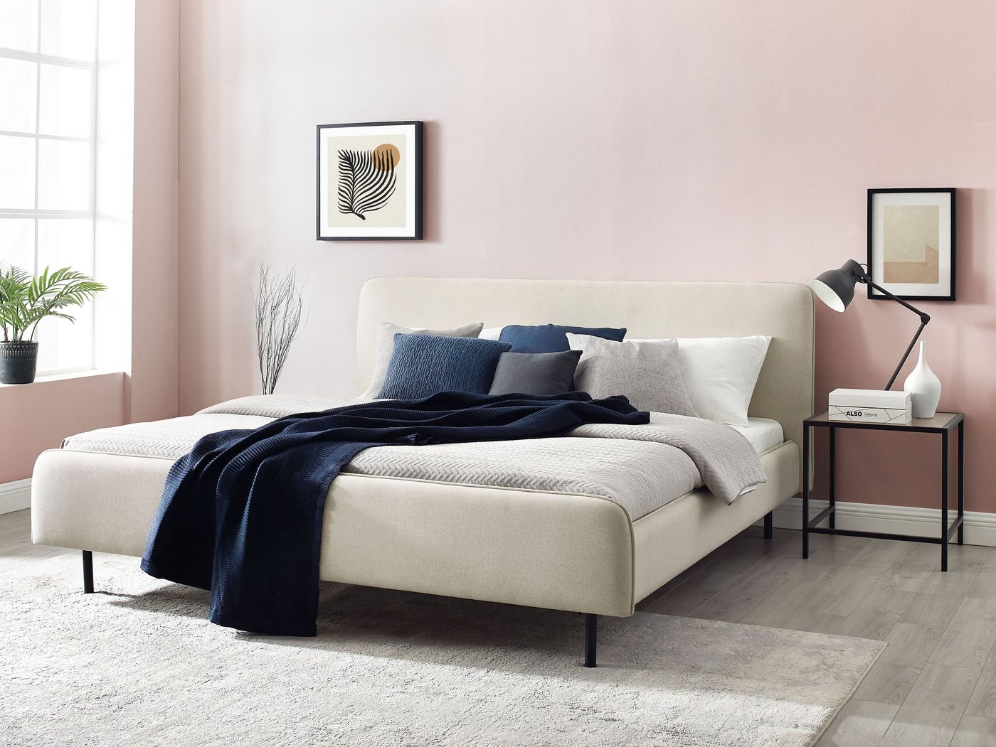 andas Polsterbett Edvard, mit gepolstertem Kopf- & Fußteil von andas