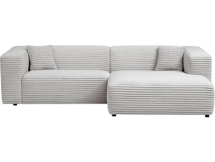 andas Polsterecke BAKELS, Ecksofa-Set mit Hocker, L-Form mit Schlaffunktion, Ecksofa-Set (incl. Hocker) im trendigen Megacord, grau, hellgrau von andas