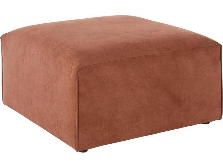 andas Polsterhocker Nöre, Modul - zum Zusammenstellen; in vielen Bezugsqualitäten und Farben, braun, cognac von andas