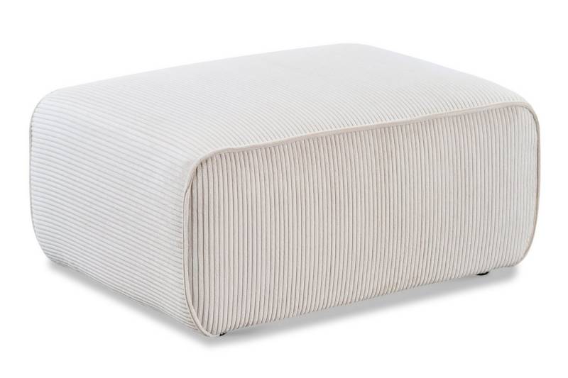 andas Polsterhocker Noord 92/66 cm, mit Kedernaht, schöne Serienergänzung von andas