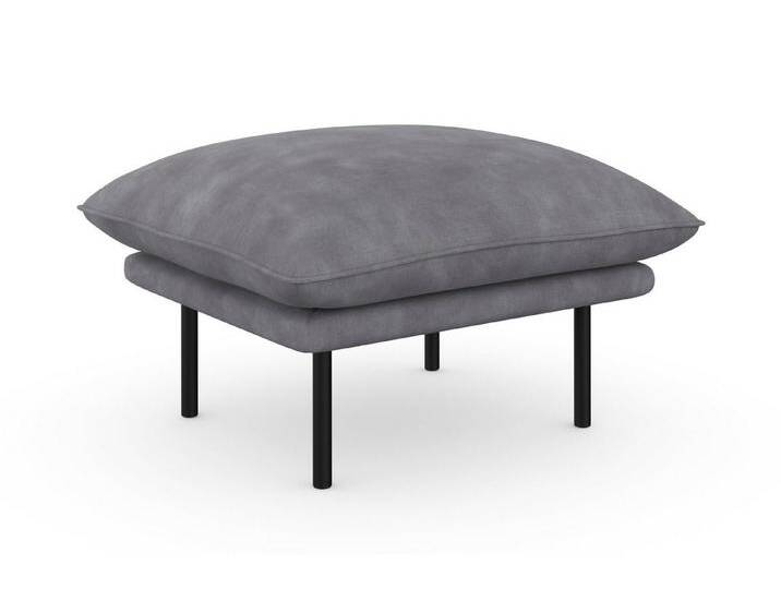 andas Polsterhocker Stine, Besonderes Design durch Kissenoptik und Keder, by Morten Georgsen, grau, grau andas Polsterhocker Stine, Besonderes Design durch Kissenoptik und Keder, by Morten Georgsen, grau, grau von andas