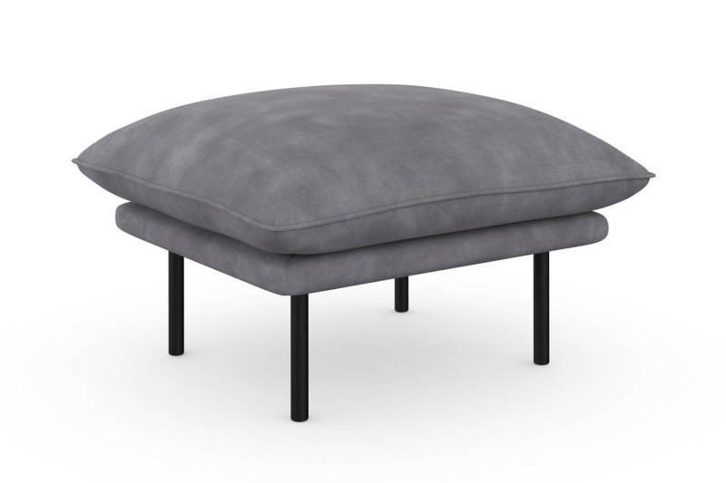 andas Polsterhocker Stine, Besonderes Design durch Kissenoptik und Keder, by Morten Georgsen von andas