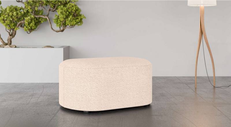 andas Polsterhocker Polsterhocker Tvinne, mit Wellenunterfederung, passend zum Ecksofa, auch in Bouclé, B/T/H: 90/50/44 cm von andas