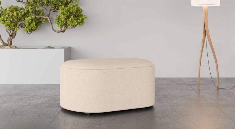andas Polsterhocker Polsterhocker Tvinne, mit Wellenunterfederung, passend zum Ecksofa, auch in Bouclé, B/T/H: 90/50/44 cm von andas