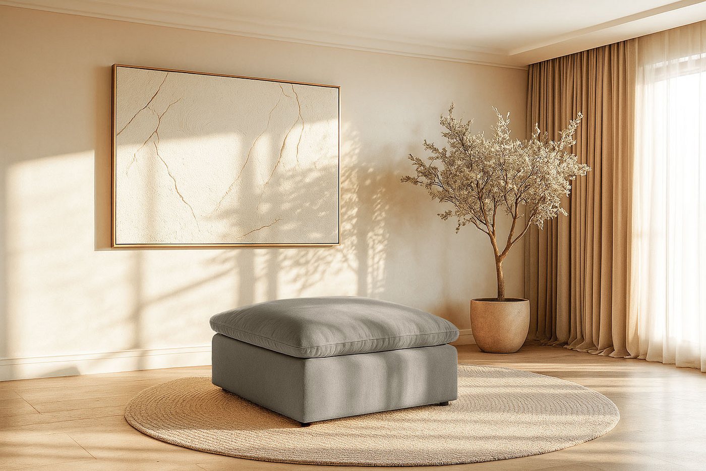 andas Polsterhocker Venslev, schöne Ergänzung für das Sofa andas Polsterhocker Venslev, schöne Ergänzung für das Sofa von andas