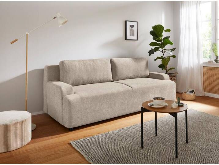 andas Schlafsofa Halbschlaf, mit Bettfunktion und Bettkasten, beige, natur andas Schlafsofa Halbschlaf, mit Bettfunktion und Bettkasten, beige, natur von andas