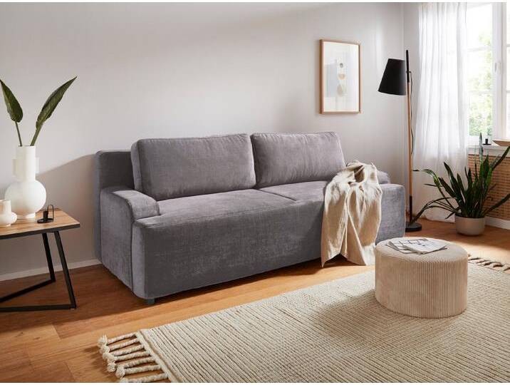 andas Schlafsofa Halbschlaf, mit Bettfunktion und Bettkasten, silberfarben, silber andas Schlafsofa Halbschlaf, mit Bettfunktion und Bettkasten, silberfarben, silber von andas