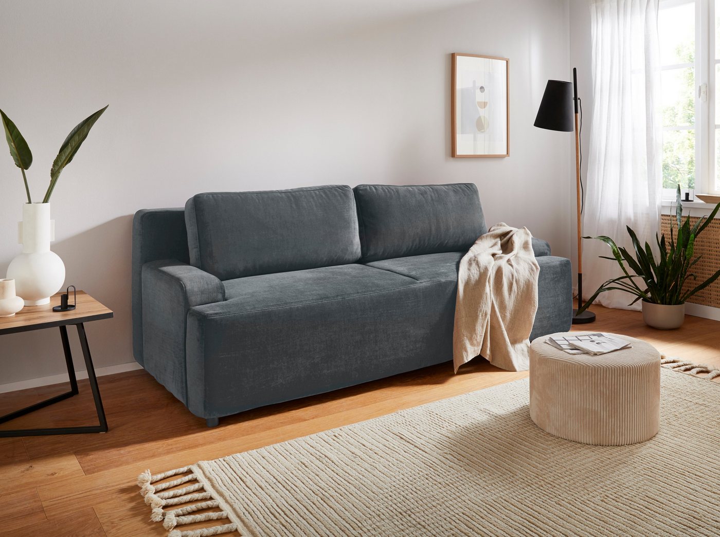 andas Schlafsofa Halbschlaf, mit Bettfunktion und Bettkasten von andas