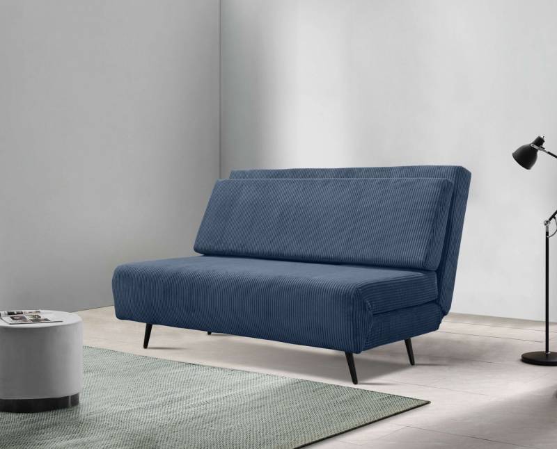 andas Schlafsofa Linnea, Daybed mit aufklappbarer Liegefläche, in Webstoff, Veloursstoff, Cord von andas