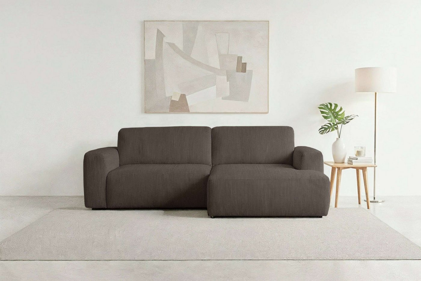 andas Schlafsofa Noord Schlafecksofa, Breite 250 cm, Cord, Struktur, Webstoff, mit Wellenunterfederung, Massivholzrahmen andas Schlafsofa Noord Schlafecksofa, Breite 250 cm, Cord, Struktur, Webstoff, mit Wellenunterfederung, Massivholzrahmen von andas