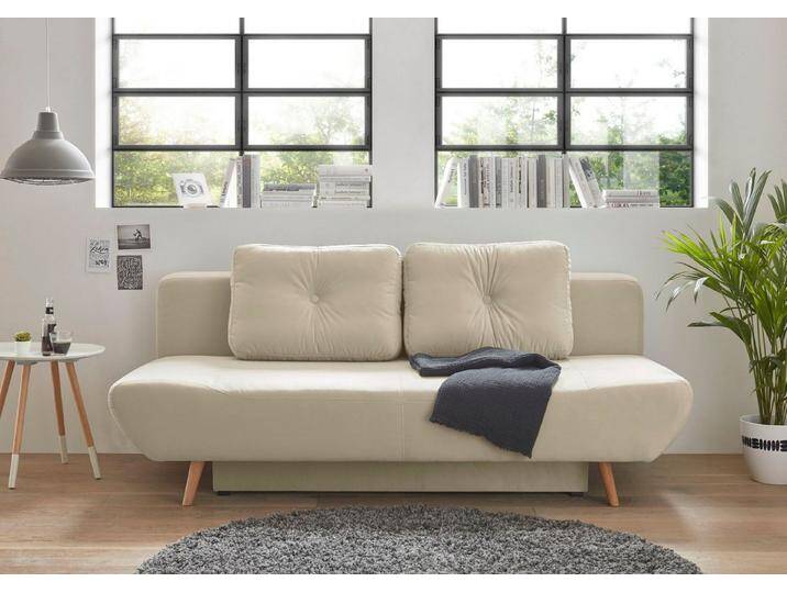 andas Schlafsofa Segmon, einfach in ein bequemes Bett umwandeln, inklusive Bettkasten, braun, Creme andas Schlafsofa Segmon, einfach in ein bequemes Bett umwandeln, inklusive Bettkasten, braun, Creme von andas