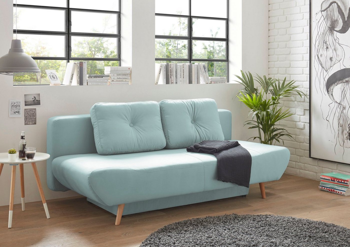andas Schlafsofa Segmon, einfach in ein bequemes Bett umwandeln, inklusive Bettkasten andas Schlafsofa Segmon, einfach in ein bequemes Bett umwandeln, inklusive Bettkasten von andas