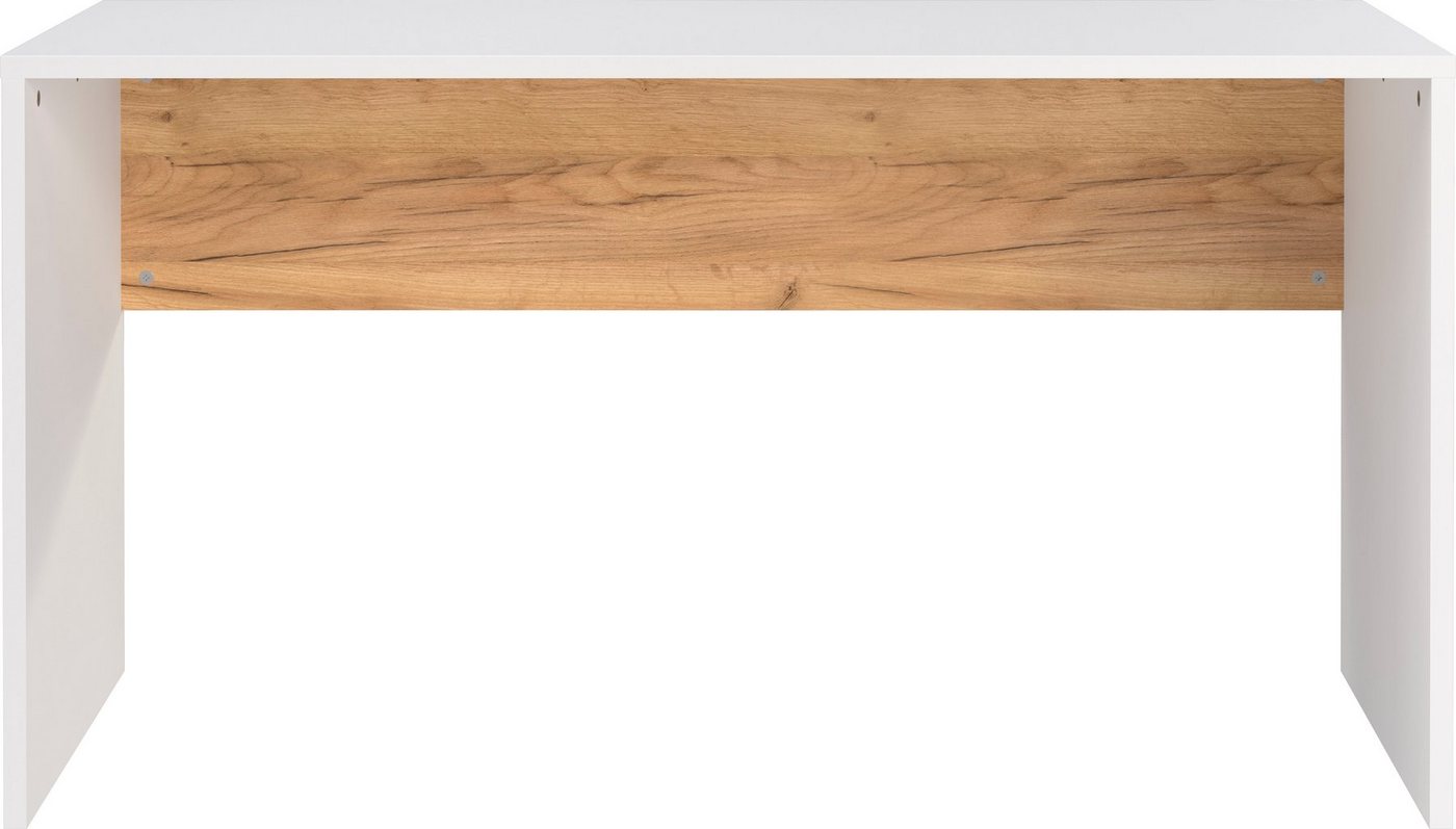 andas Schreibtisch Njavve Wangenschreibtisch mit Knieblende, frei im Raum stellbar, Breite 140 cm, Made in Germany von andas