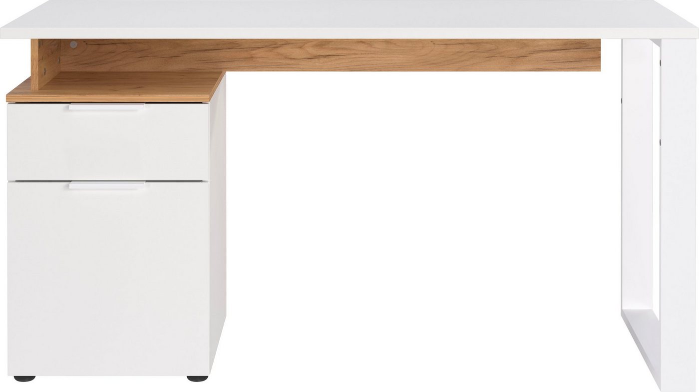 andas Schreibtisch Njavve mit Kufengestell & Stauraumcontainer, kratzfeste Oberfläche, Breite 140 cm, Made in Germany andas Schreibtisch Njavve mit Kufengestell & Stauraumcontainer, kratzfeste Oberfläche, Breite 140 cm, Made in Germany von andas