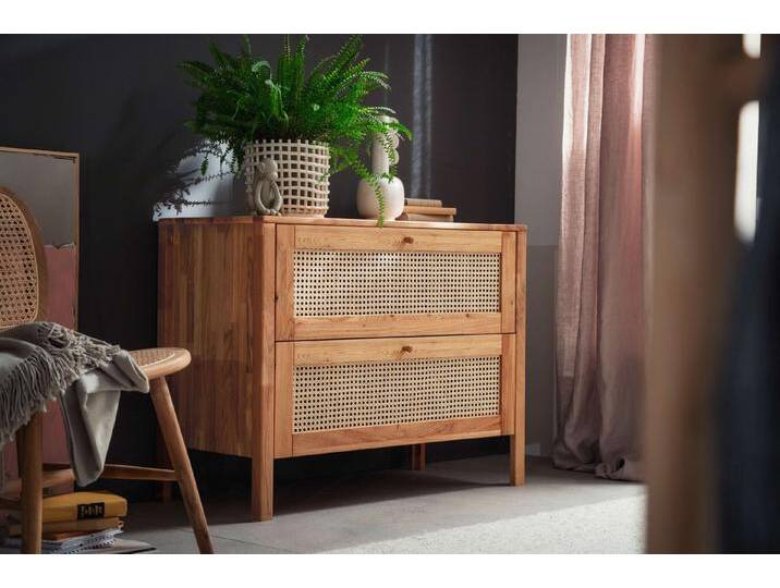andas Schubkastenkommode Hällevik Kommode, Aufbewahrung, Stauraum, Wäscheschrank Schrank (1 St), Schubladenfronten mit Wiener Geflecht von andas